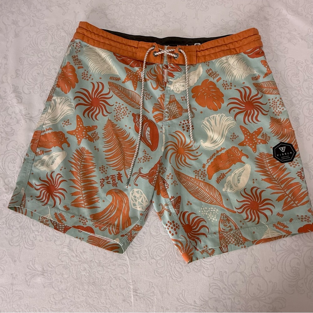 Vissla TC Pacific O Blue 17.5in Board Short - Aqua Size 33